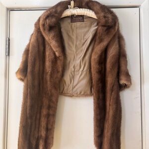 Luxurious Brown Mink Fur Stole